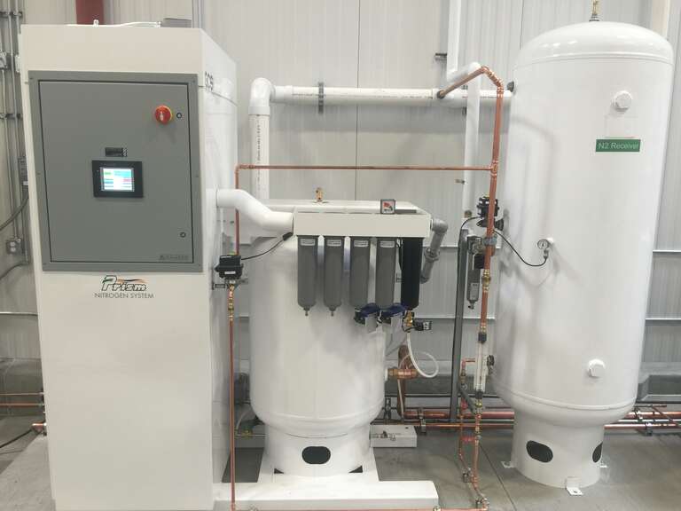 GCS nitrogen generator for modified atmosphere packaging