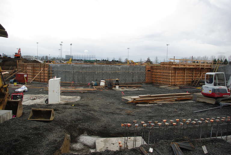 Hillsboro baseball stadium under construction in Hillsboro, Oregon.