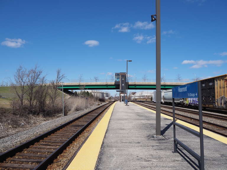 Platform at Rosemont, looking north