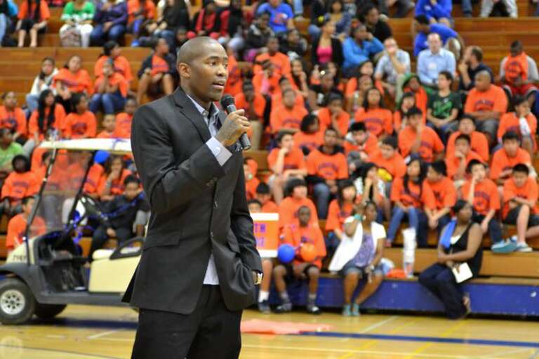 Jamal Crawford at Rainier Beach High School, Seattle, Washington, 2012.