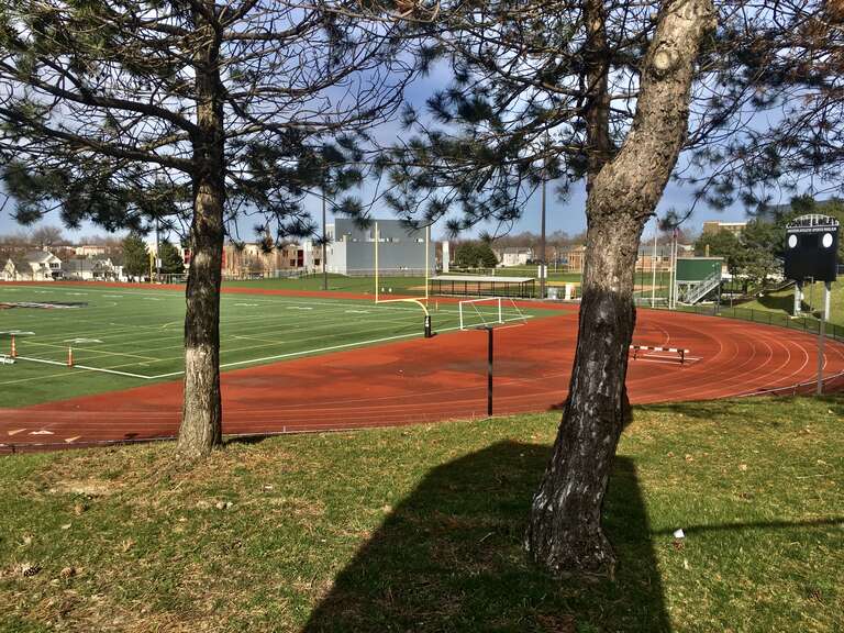 The Johnnie B. Wiley Amateur Athletic Sports Pavilion as seen from Best Street, Buffalo, New York, April 2020.