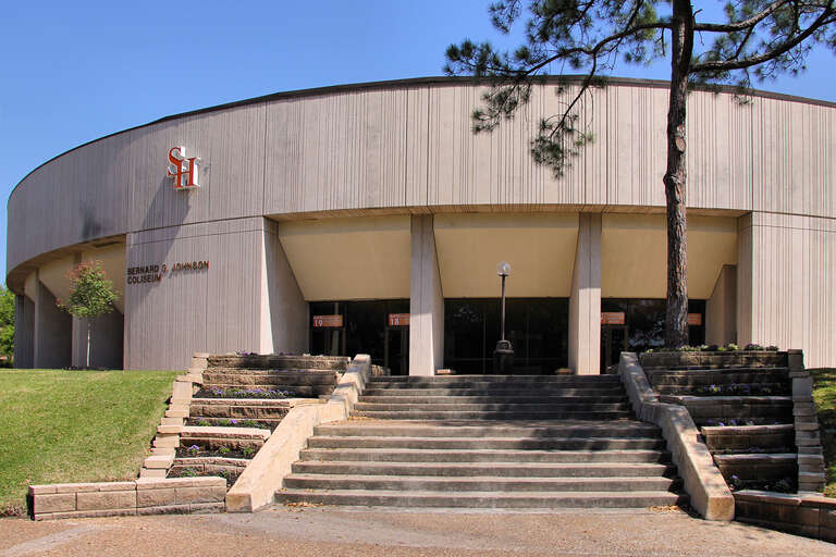 Bernard G. Johnson Coliseum, on the campus of Sam Houston State University in Huntsville, Texas, United States.