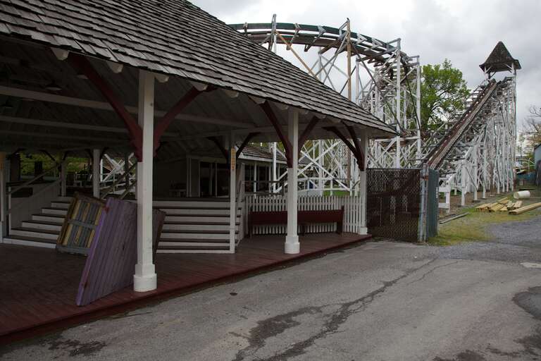&quot;Leap the Dips&quot; - world's oldest (built in 1902) operating wooden roller coaster and North America's last surviving side friction roller coaster (according to Wikipedia)