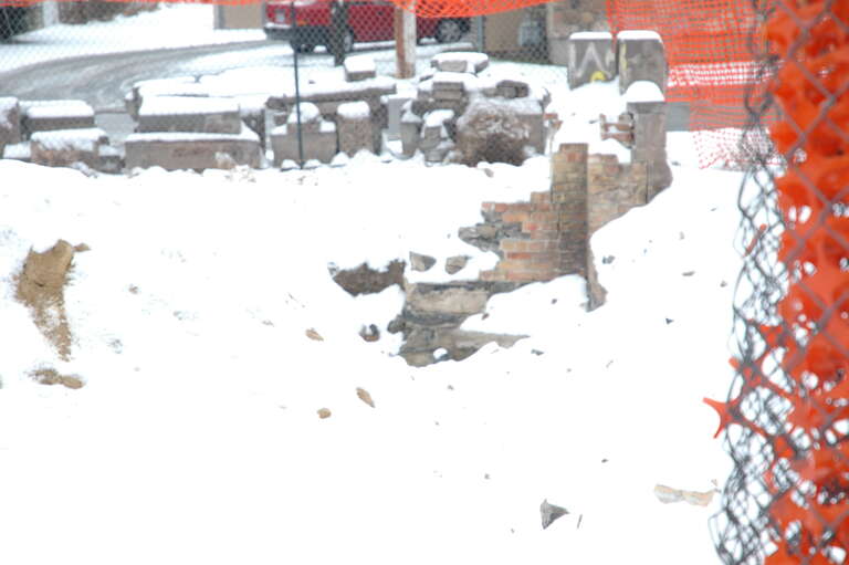 Former site of the Lehi Commercial and Savings Bank/Lehi Hospital, a historic building, now demolished, in Lehi, Utah, United States.