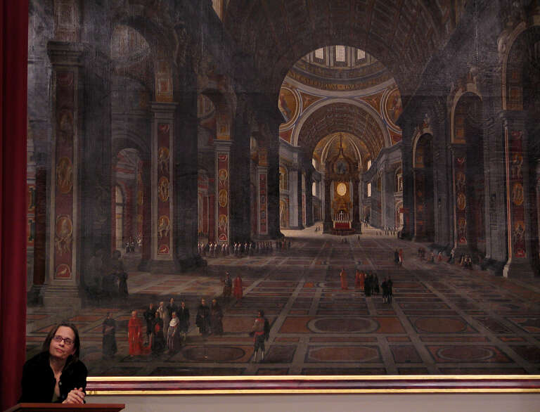 Lydia Davis reading at UGA Chapel - Cooke's 1847 &quot;Interior of St. Peter's&quot;