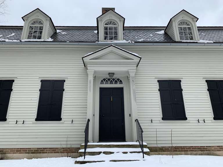 Front view of the birthplace of Charles Ives in Danbury, Connecticut.