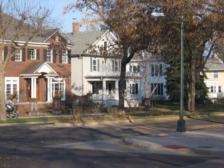 Homes in the McKennan Historic Residential Area in Sioux Falls, South Dakota, USA.