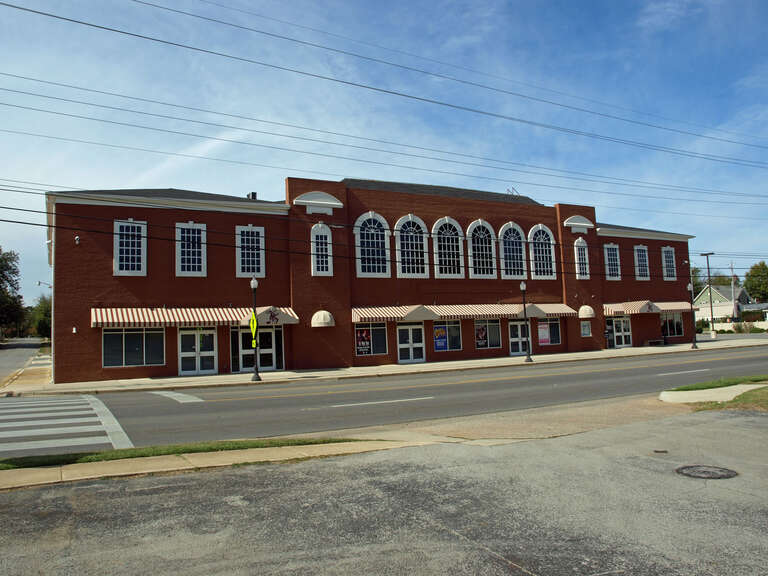 Merrimack Hall Performing Arts Center in Huntsville, Alabama, the former company store of Merrimack Mill.