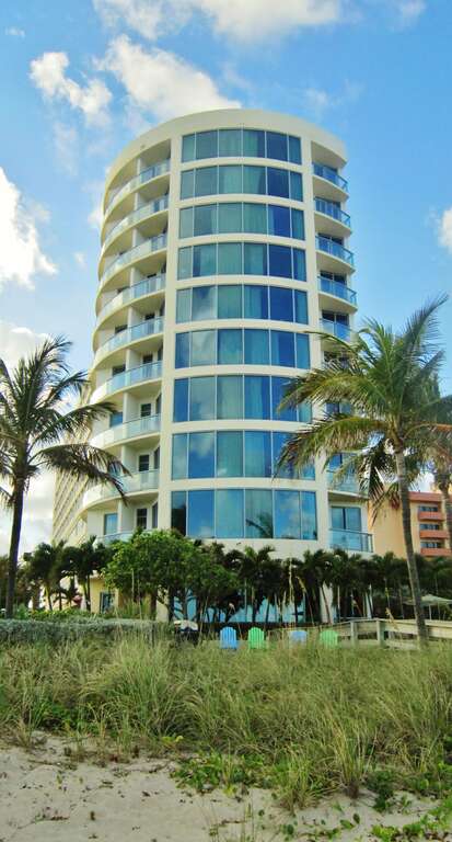 On the beach in Pompano,Florida