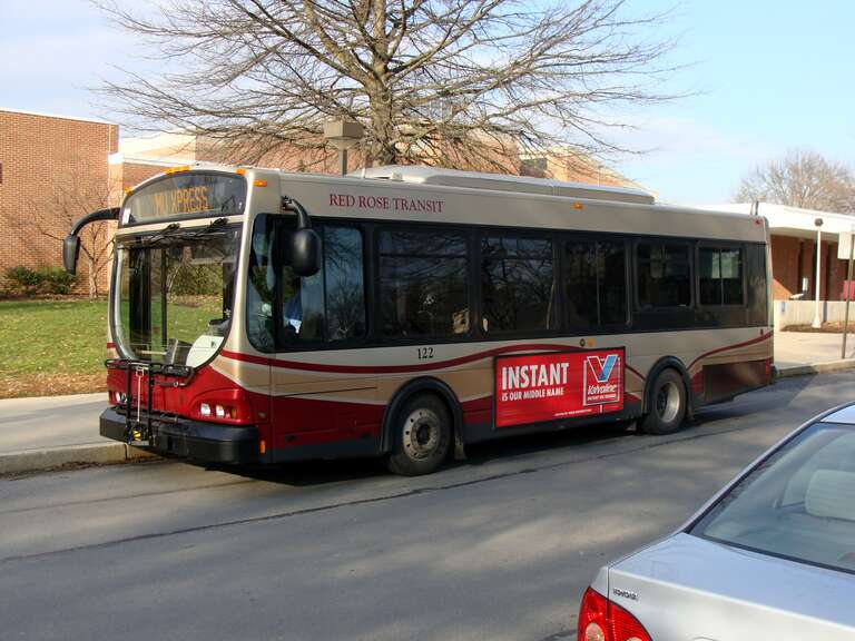 An Optima Opus owned by Red Rose Transit Authority at Millersville University.