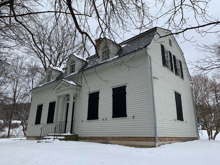 Side view of the birthplace of Charles Ives in Danbury, Connecticut.