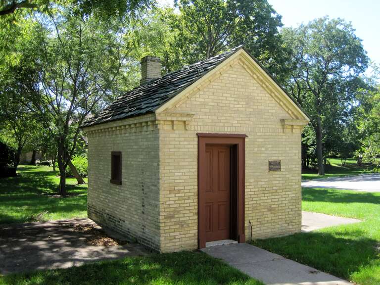 The Sunderlage Farm Smokehouse in Hoffman Estates (1865). Although the main farmhouse was also built in 1865, it is not listed as a historic site.
