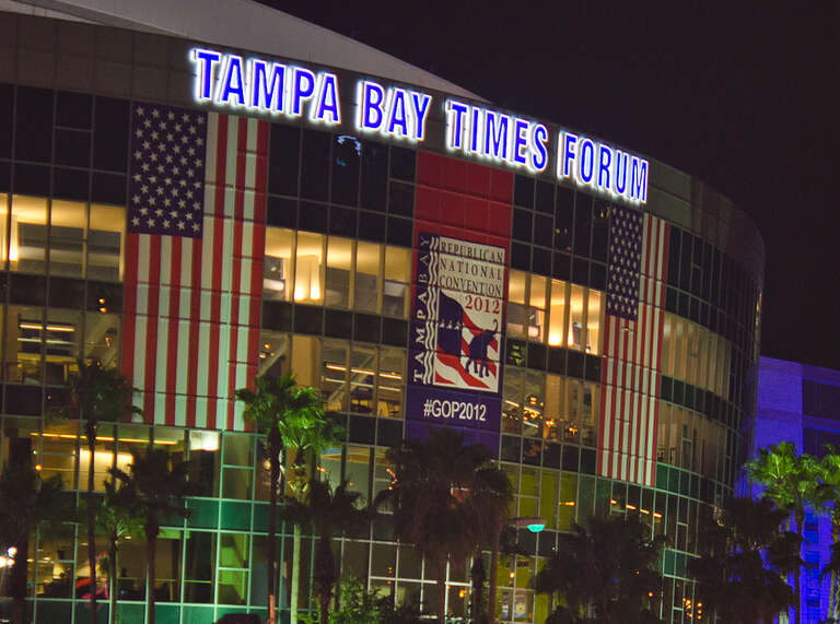 Tampa Bay Times Forum during the 2012 Republican National Convention.