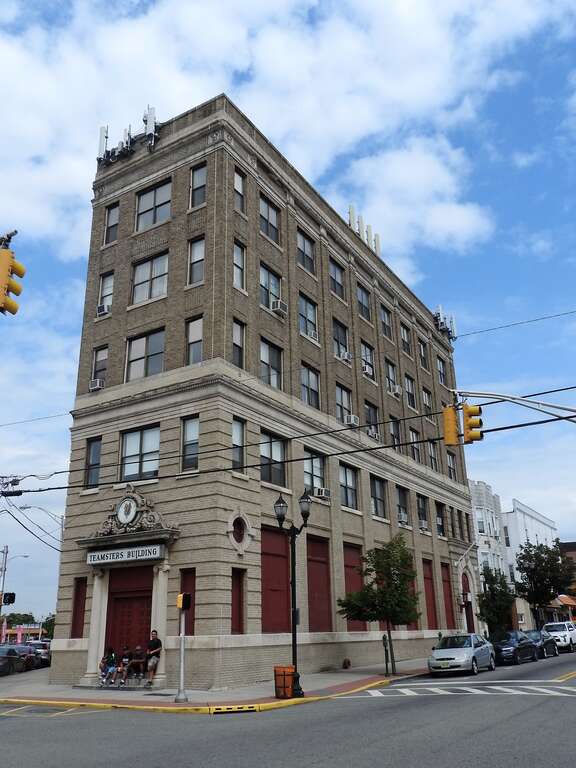 Looking north at building as clouds clear