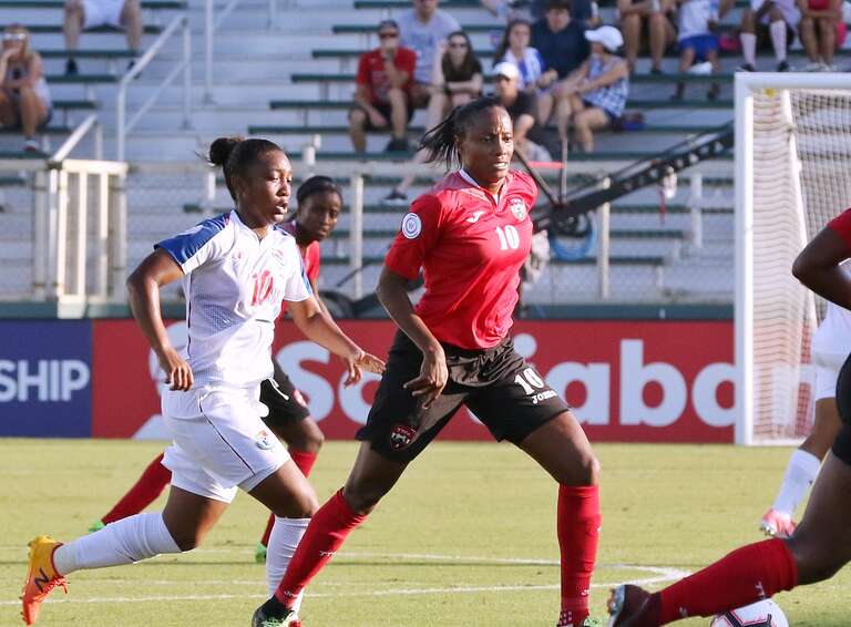 Trinidad and Tobago vs Panama at the 2018 CONCACAF Women's Championship on Oct. 04, 2018.