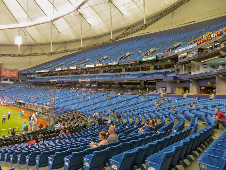 The main stands of the Tropicana Dome in Tampa, Florida.