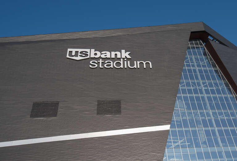 Downtown Minneapolis, Minnesota in the week leading up to Super Bowl LII.