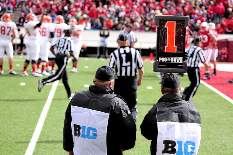 First down.

Photos of the University of Wisconsin Badgers beating the University of Texas-El Paso Miners 37-26 at Camp Randall Stadium on Saturday, September 22.