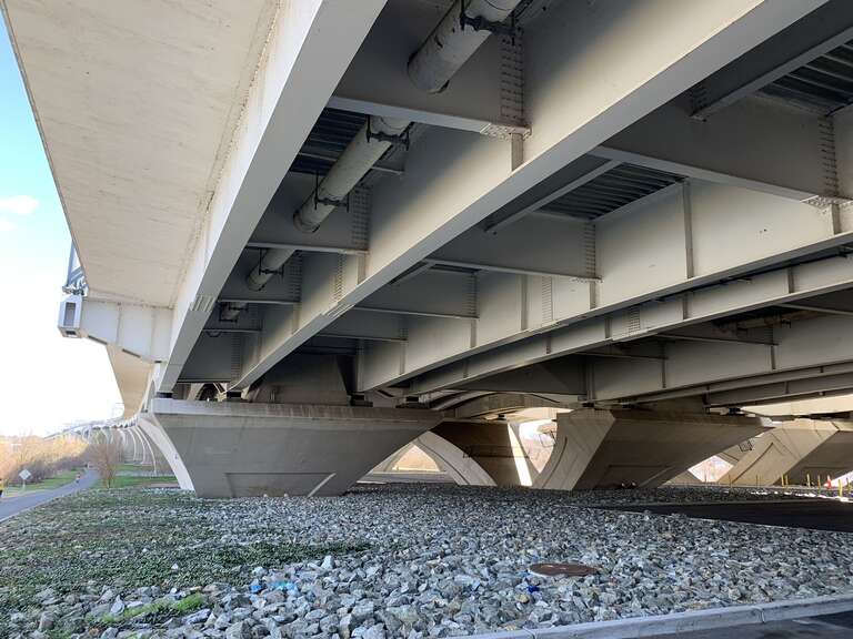 Woodrow Wilson Bridge as viewed from Alexandria, Virginia.