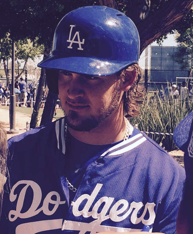 Dodgers catcher Yasmani Grandal at Spring Training 2015