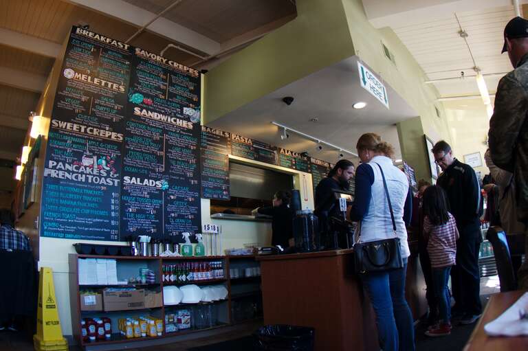 The menu! It's on the wall!