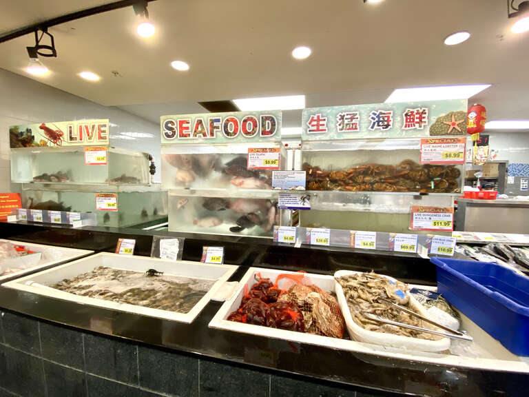 seafood section at 99 Ranch Market, Mountain View, CA