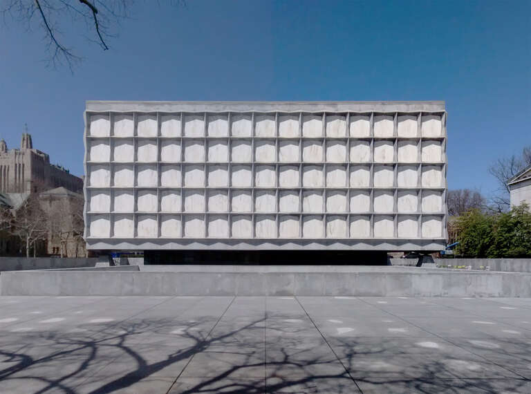 Beinecke Rare Book &amp;amp; Manuscript Library, 1960–1963, Gordon Bunshaft of Skidmore, Owings &amp;amp; Merrill (SOM), Yale University Hewitt Quadrangle (Beinecke Plaza), New Haven, Connecticut