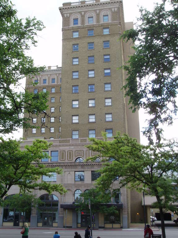 West view of the historic Ben Lomond Hotel, in Ogden, Utah, United States.