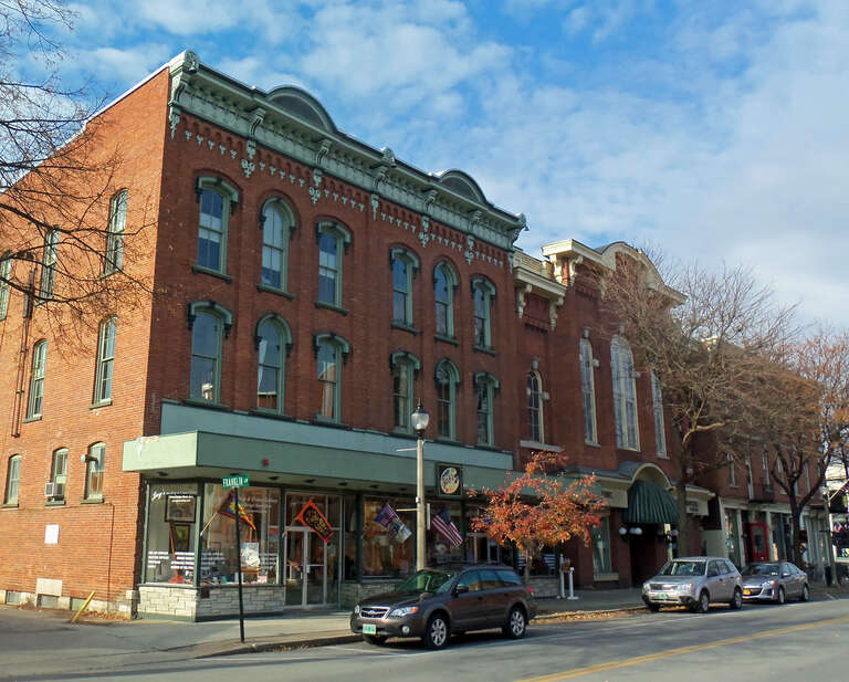 Buildings on South Main Street (US 7) in the Downtown Bennington, VT, Historic District.
