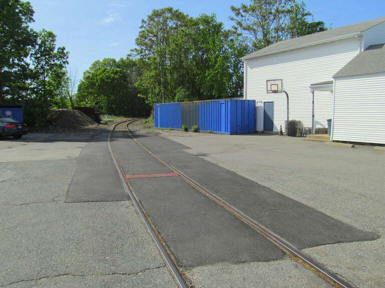 Buttonwoods Branch in Cranston, Rhode Island in May 2017, shortly after part of the line was cleared for brush for a possible reopening