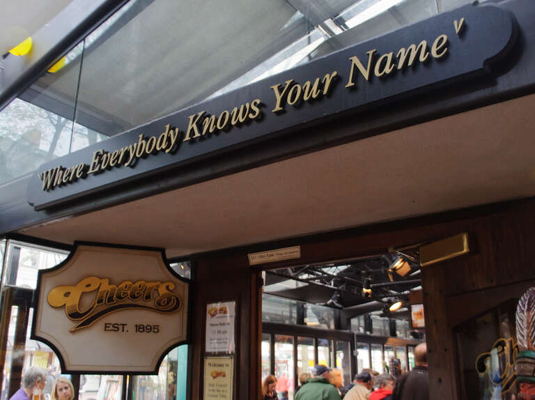 The 1982-1993 sitcom, Cheers, was set at Bull &amp;amp; Finch Pub, located at 85 Beacon Street. Thanks to the popularity of the show, Bull &amp;amp; Finch actually had its name changed to Cheers in 2002.

Cheers also opened this branch location at Quincy