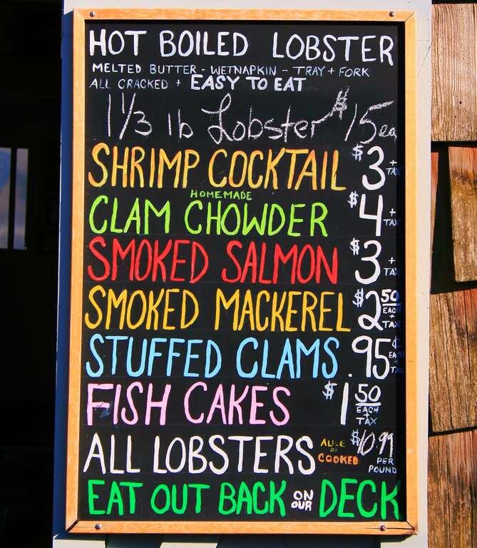 Colorful Seafood Sign Rockport, Massachusetts 2008