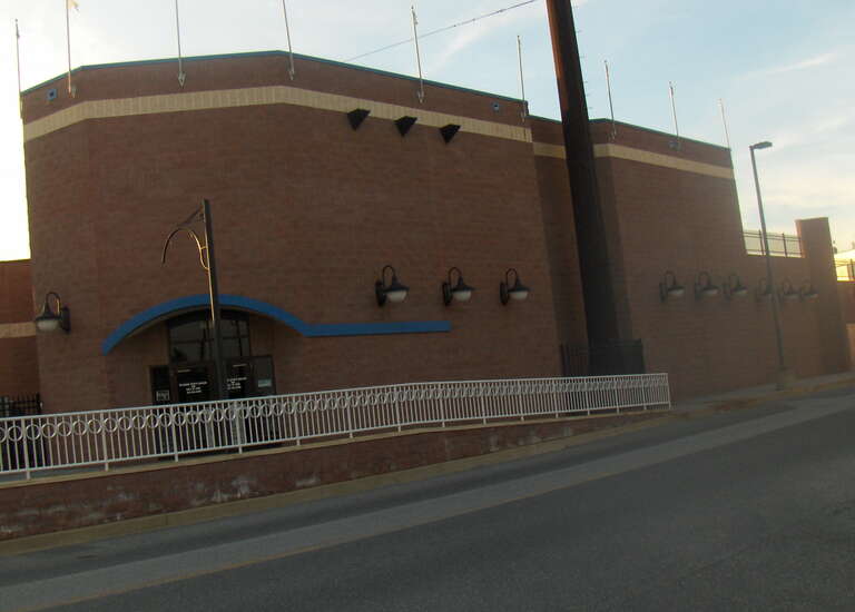 Delaware Sports Museum and Hall of Fame building.  Attached to Frawley Stadium where the Blue Rocks play.  Located on the Christina Riverfront in Wilmington, Delaware.