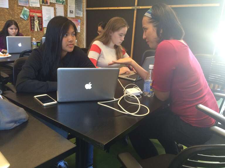 Participants working together at a WOW! Social