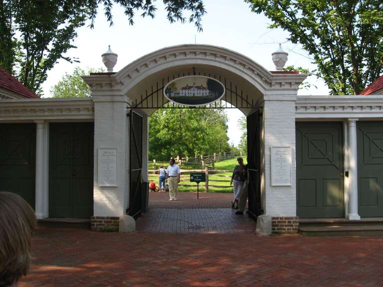 Mount Vernon in Fairfax County, Virginia, near Alexandria, was the plantation home of George Washington, first President of the United States. The estate is situated on the banks of the Potomac River across from Prince George's County, Maryland. The