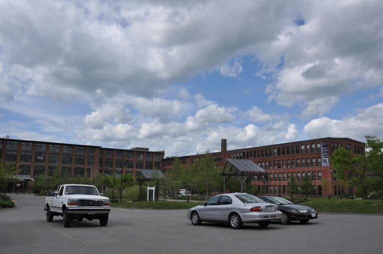 The historic Parkhill Mill complex in Fitchburg, Massachusetts.