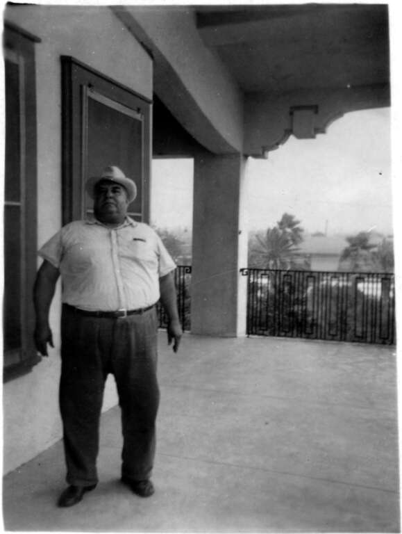 Rosendo Arce at Casa Ricardo Hotel, Kingsville, Texas. Photograph by Ruby Terrill Lomax, September 1940.
From the John &amp;amp; Ruby Lomax Collection at the U.S. Library of Congress.
More Lomax photographs | More black &amp;amp; white portraits

[PD] This