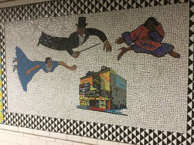 Flying Home Harlem Heroes and Heroines artwork at the 125th Street Station