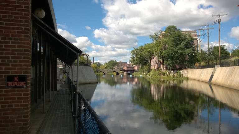 Views near Nashua river at the center of Nashua, NH
