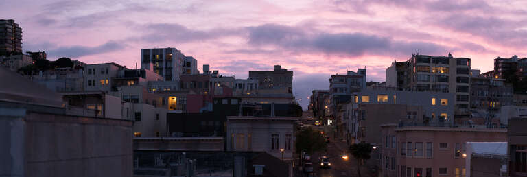 500px provided description: From Roof Hdr Pano West [#HDR ,#San Francisco ,#Sunset ,#Panorama ,#Cityscape]