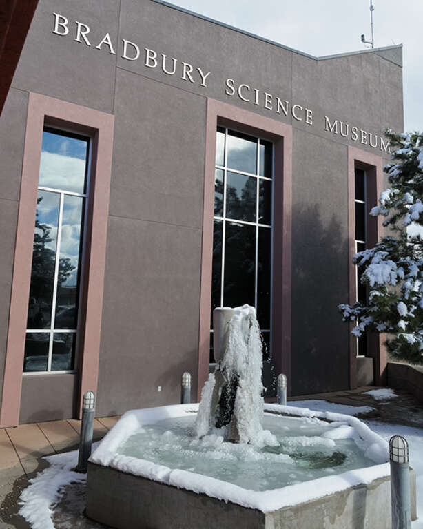 Frozen water fountain (the water was actually trickling slowly) outside the Bradbury Science Museum in Los Alamos, NM.