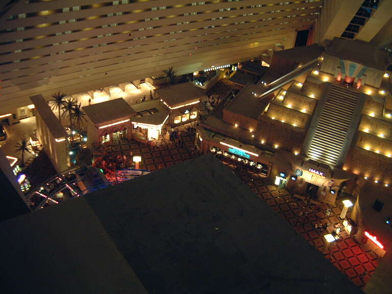 Inside the Luxor Pyramid