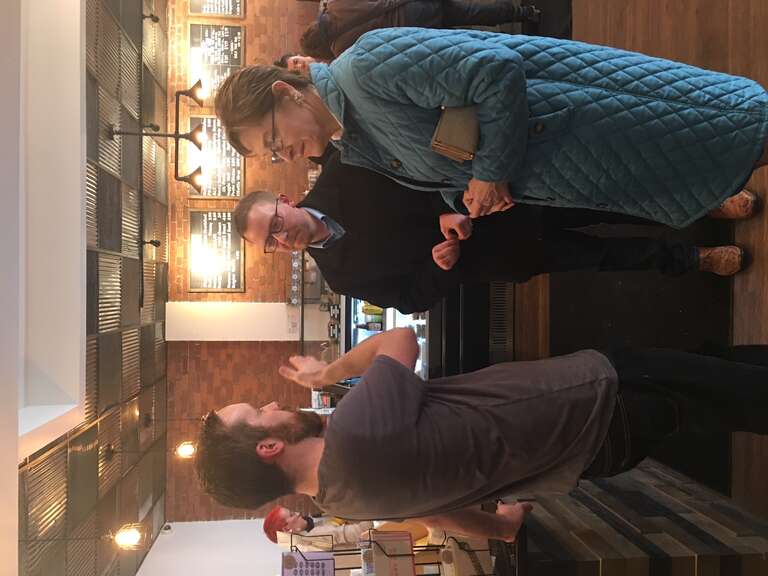 Kaptur at Coffee Shop Hop in Lakewood, Ohio