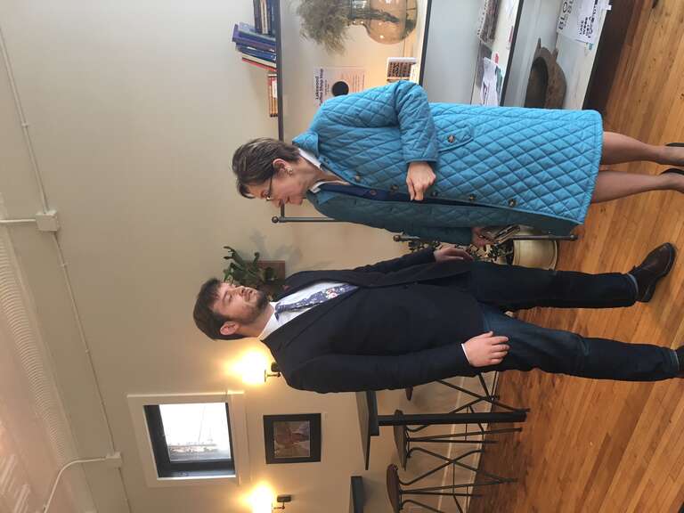 Kaptur at Coffee Shop Hop in Lakewood, Ohio