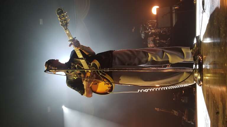 Leon Bridges performing at the Toyota Music Factory during the Good Thing Tour, 2018