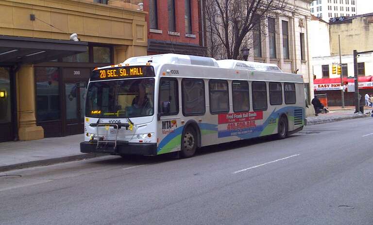 MTA Maryland New Flyer DE40LFR #10006 on the #20 line.