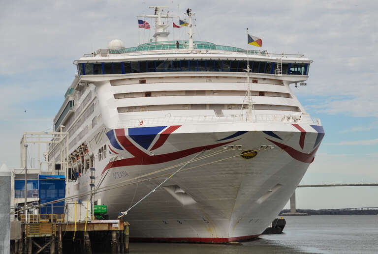 MV Oceana From the British cruise line P&amp;amp;O Cruises, making port of call in Charleston, SC.