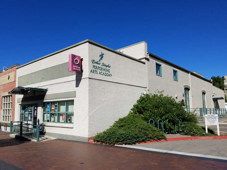 The O. W. Smith warehouse (1907) in Boise, Idaho, is part of the South 8th Street Historic District. The building became home to the Boise Junkhouse in 1916 and is now part of the Esther Simplot Performing Arts Academy.