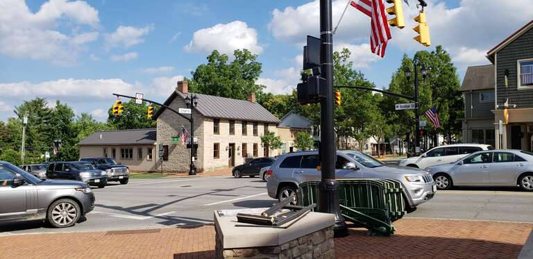 Intersection of Ohio State Routes 161 and 745 in Dublin, Ohio.