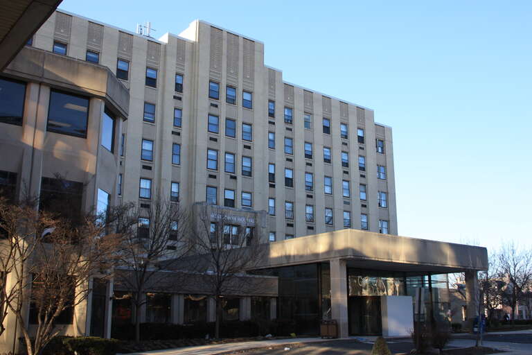 Old Montgomery Hospital awaiting demolition